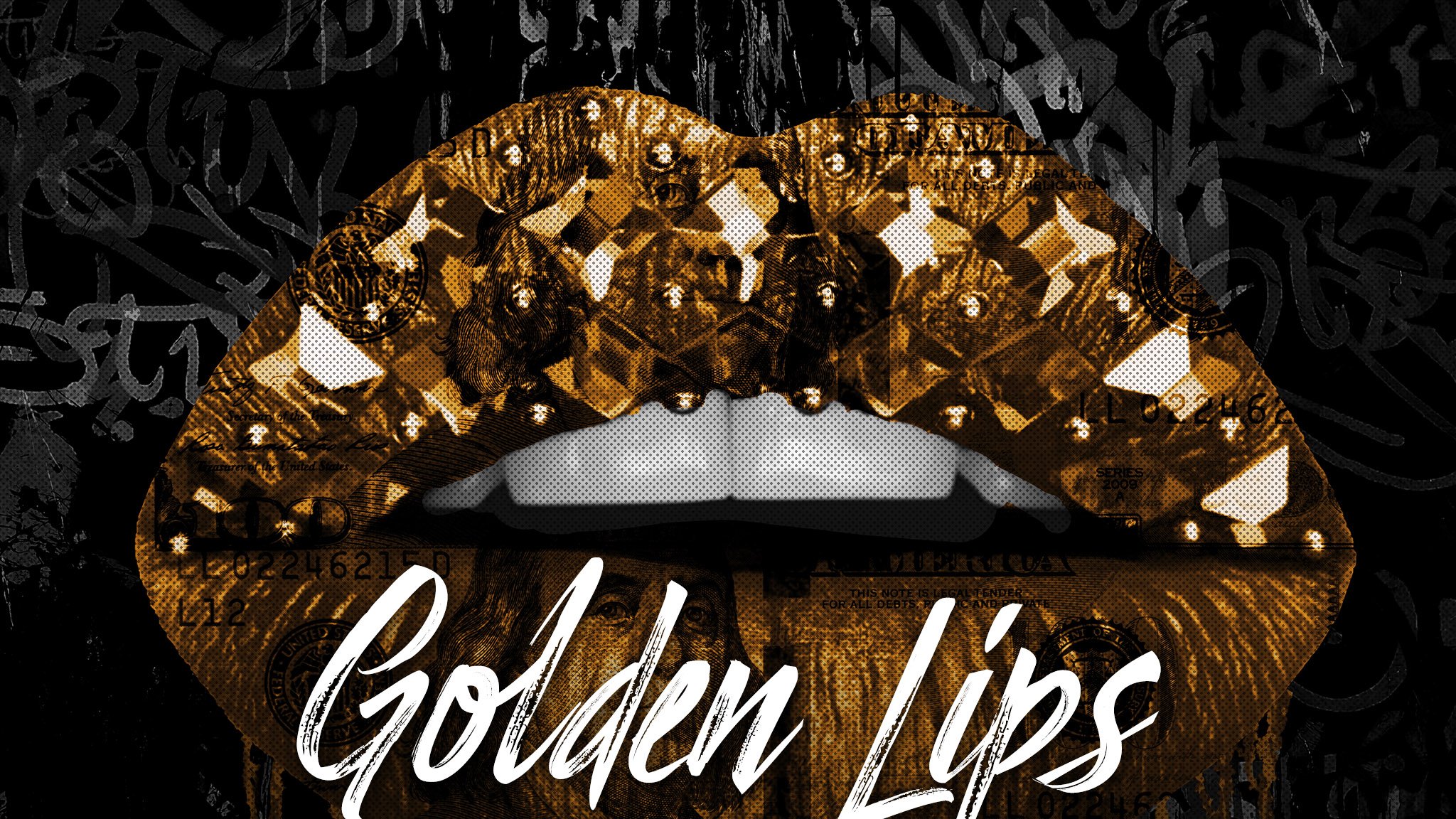ДЕНЕЖНАЯ КАРТИНА - Губы в бриллиантах | Golden Lips