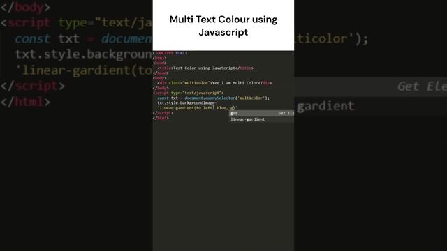 Multi Text Color using JavaScript | Learn JavaScript | JavaScript Tutorial | Logical Programing