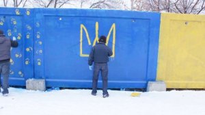 Патриотический флешмоб на станции "Лихачево" - Первомайский, Харьковской обл.