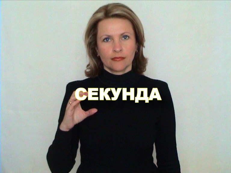 ЖЕСТОВЫЙ ЯЗЫК. СЛОВАРЬ. Секунда