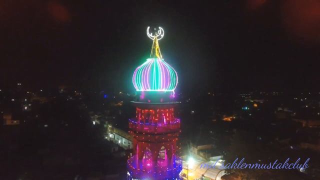 Eid miladunnabi tikamgarh 2k18 noorani masjid decoration working live Dron camera смотреть онлайн