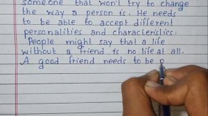 Write an essay on Characteristics of a Friend | Essay Writing | English