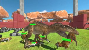 Dinosaurs VS Tiger - Which Dinosaur Can Beat 200 Tigers?