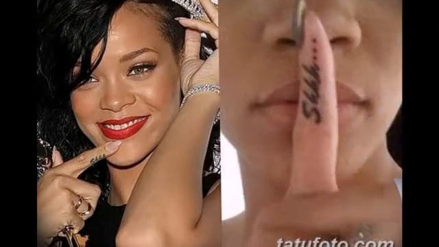 Татуировки американской певицы Рианны - примеры рисунков татуировок звезды на фото
