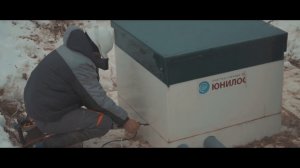 Монтаж автономной канализации Юнилос Астра 100 на АЗС Лукойл | СлавАква Видео