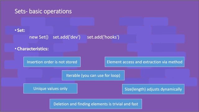 JavaScript data structures Tutorial #3 Sets Fundamental operations