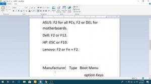 All Laptop and Desktop Boot Menu & Bios Keys (HP,Lenovo,Asus,ACER,Dell,etc.,) | System Bios Boot Ke