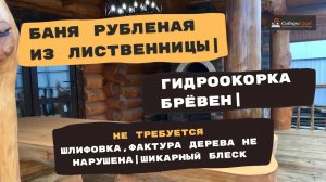 Баня рубленая из бревна лиственницы!