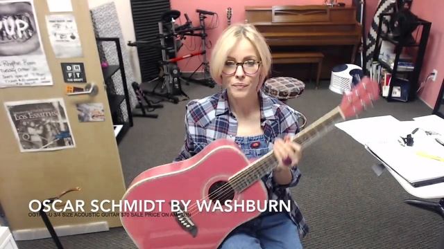 $70 Oscar Schmidt Guitar Review by guitar teacher, Lindsey Bair смотреть онлайн