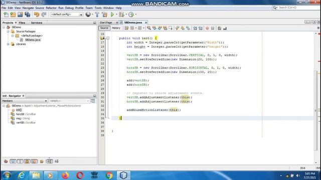 Java the complete Reference Ninth Edition (Chapter 26) Example (8) Handling Scroll Bars смотреть онлайн
