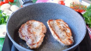 Отбивные с Грибами и Сыром (РЕЦЕПТ НА СКОВОРОДЕ ЗА 15 МИНУТ!) Сочные и Очень Вкусные!