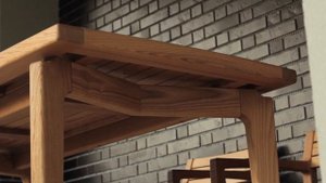 Мебель для террасы. Стол из термоясеня. Мебель из термодерева