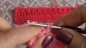 Вязание крючком.Зубчатый рачий шаг крючком.   Оформление края изделия .