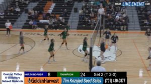 Class B Region 2 Volleyball Tournament Quarterfinals - #2 Thompson vs #7 North Border