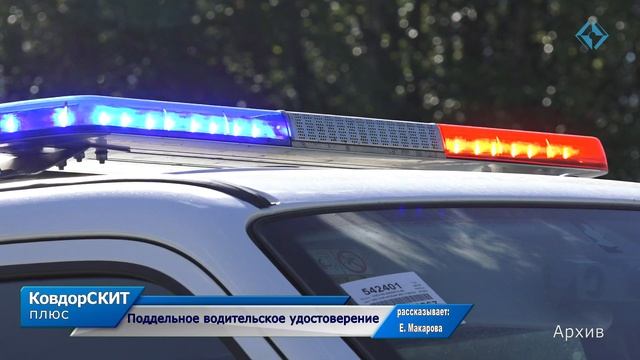 Поддельное водительское удостоверение