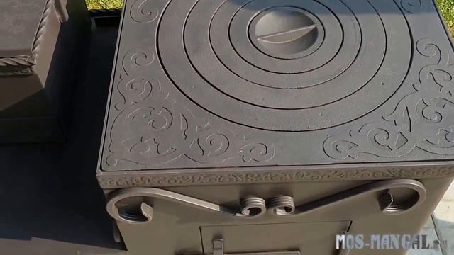 ?Беседка-мангал СТАЛ-3-П с чугунной плитой печки ?? смотреть онлайн