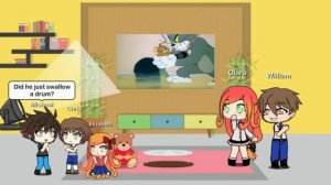 The Aftons react to Tom and Jerry // Gacha Life