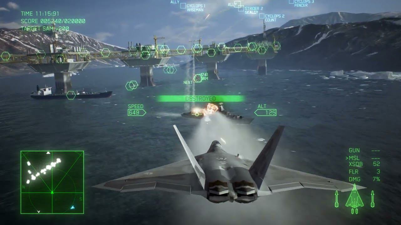 Прохождение Ace Combat 7: Skies Unknown #11 ➤ Миссия 11: Уничтожение флота смотреть онлайн