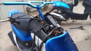 Ставим стант руль,вынос str8 !stunt dio!