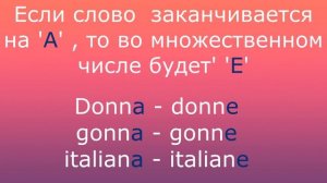 Урок №3: Итальянский язык: Род имен существительных и множественное число в итальянском языке.