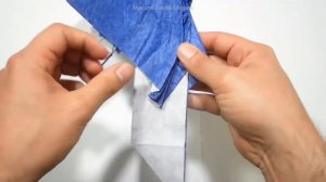 Origami Crested Kingfisher Tutorial (Morisue Kei) 折り紙 クレステッドキングフィッシャー оригами учебник птица