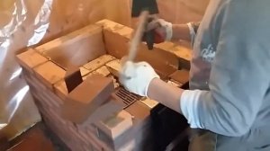 Установка топочной дверцы в Голландке печи