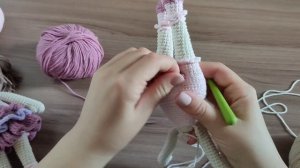 Кукла крючком цельновязаная.Подробный мастер класс.Часть 2.