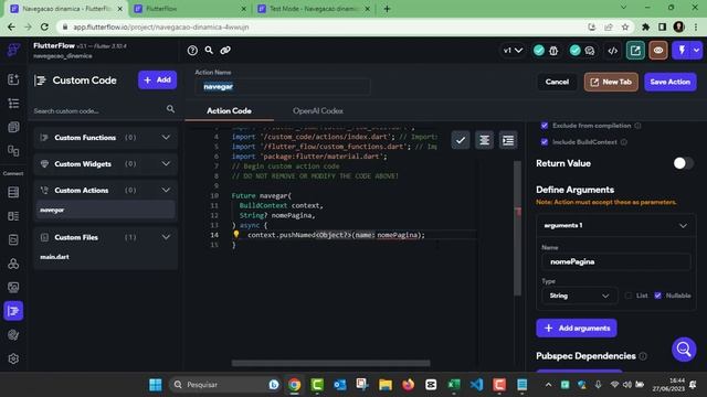 [Flutterflow]   Navegaçao e redirecionamento dinâmico entre páginas -(Custon Action)