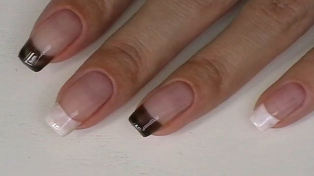 Покрываем ногти гель-лаком Gelish "Двухцветный Френч" / Cover nails gel-lacquers "Fancy French" смотреть онлайн