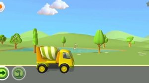 грузовичок Лёва играем и собираем БЕТОНОМЕШАЛКУ!!!