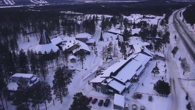 Santa Claus Village by air: visit Father Christmas in Lapland Rovaniemi Finland смотреть онлайн