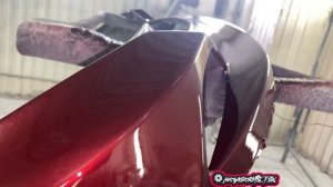 Toyota Rav 4. Реставрация заднего бампера и крыла, окрас