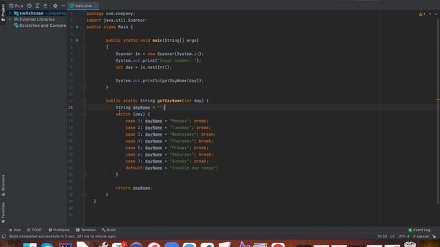 String, switch case Java // Пользователь вводит число и получает день недели смотреть онлайн