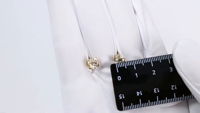 Серьги из лимонного золота ТД Эстет с Swarovski 01С2310886-2 смотреть онлайн