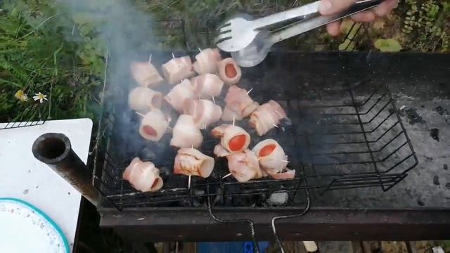 Самая простая и быстрая закуска. Черри в беконе.