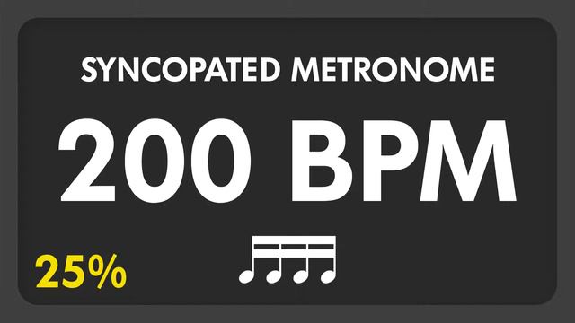200 BPM - Syncopated Metronome - 16th Notes (25%) смотреть онлайн