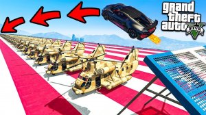 МОЖНО ЛИ ПЕРЕПРЫГНУТЬ 100+ ВОЕННЫХ ВЕРТОЛЁТОВ ЭКСПЕРИМЕНТ ГТА 5 МОДЫ! ОБЗОР МОДА В GTA 5! ВИДЕО MODS