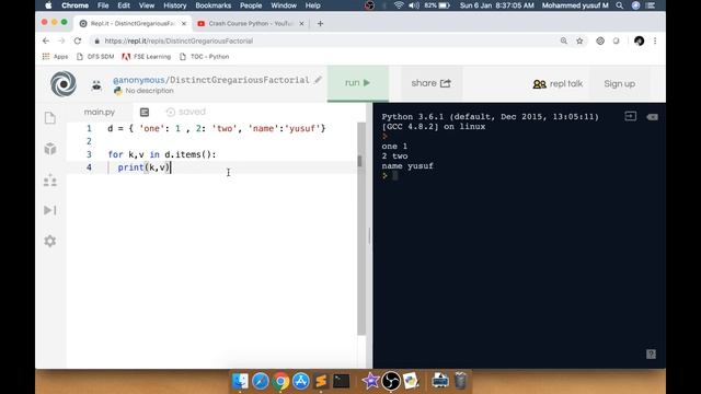 Crash Course Python - Part 4 | Tuples and Dict in Python | yusy4code