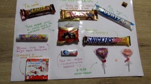 Сладкая открытка подарок своими руками