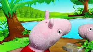 Свинка Пеппа Мягкие игрушки Приключения на речке Папа Свин спасает Пеппу и Джорджа Видео для детей