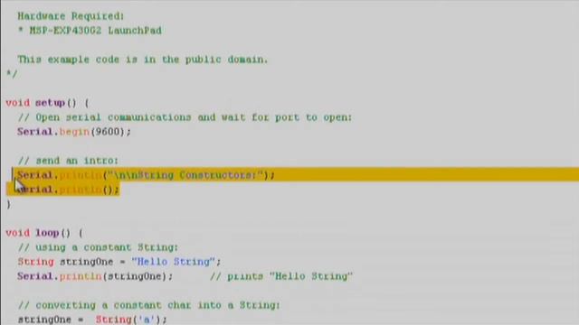 Energia Tutorial: String Constructors смотреть онлайн