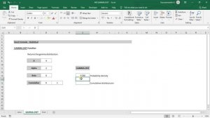 Excel GAMMA DIST Function