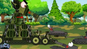 КВ-44 и Ратте,путешествие в прошлое.Все серии. Мультики про танки.