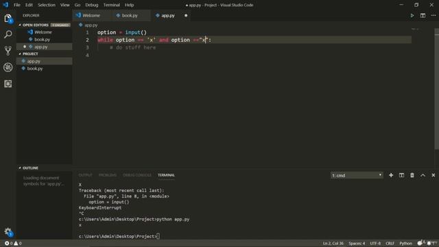 Taking User input: Python Book Project - Full Stack Python Programming