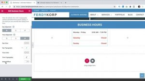 Ultimate Addons Elementor | Business Hours
