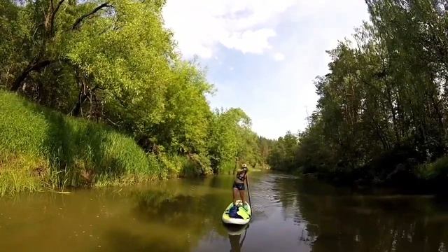 сплав на сапборде по реке Киржач
