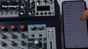 Depusheng DE8 8 Channel Mixing Console Bluetooth USB Computer Recording 48V Phantom Audio Mixer