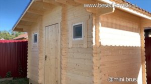 Обзор хозблока и туалета с душем из мини-бруса. Три постройки на одном участке