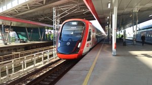 Поездка на поезде на МЦД Москва | Электропоезд ЭГ2Тв Иволга 2.0 маршрут от станции Окружная до Марк