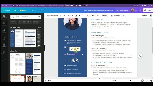 #howto Make a Professional Resume / CV on #canva